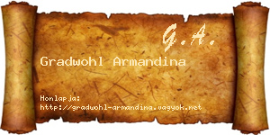 Gradwohl Armandina névjegykártya